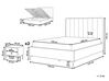 Sötétzöld bársony ágyneműtartós franciaágy éjjeliszekrényekkel 140 x 200 cm SEZANNE_916712