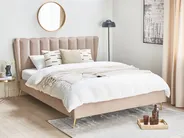 Bed Velvet MIRIBEL 160 x 200 cm (EU King Size) Taupe_870576