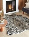 Fekete és bézs mű marhabőr szőnyeg 150 x 200 cm OSSA_913689