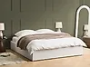 Ottoman Bed without Headboard DINAN Boucle Off-White 160 x 200 cm (EU King Size)
