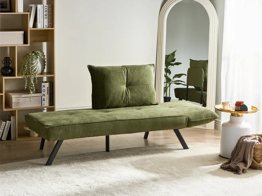 Right-Hand Chaise Longue ROCAMADOUR Fabric Green_1029352