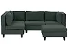 Modular Corner Sofa 4 Seater UNSTAD with Ottoman Fabric Dark Green Right Hand