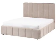 Ottoman Bed VAUVERT Fabric Taupe 140 x 200 cm (EU Double)_1093453