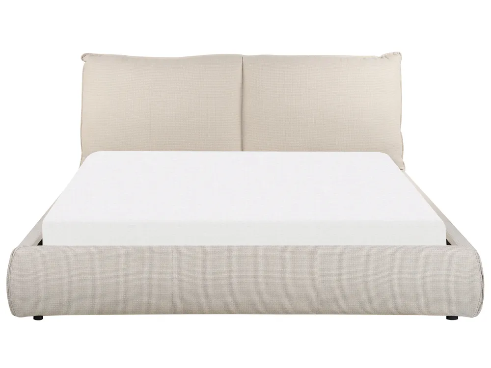 Wasserbett Stoff VINAY 160 x 200 cm Beige_881090