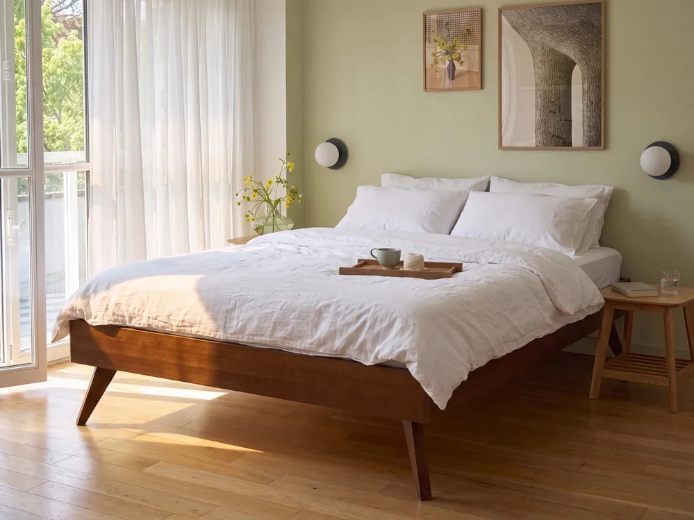 Bett ohne Kopfteil BERRIC 120 x 200 cm Dunkle Esche_1113819