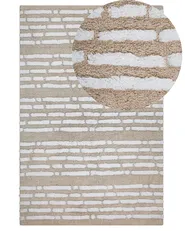Rug AHIRLI Beige 120 x 180 cm Cotton_791030