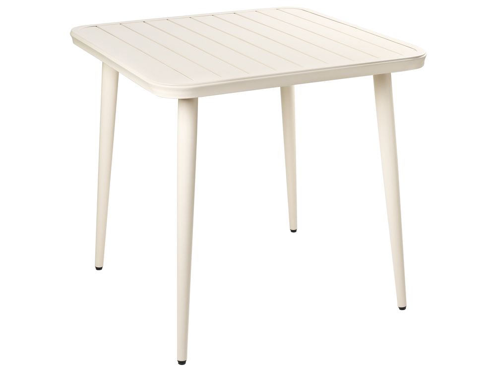 Mesa de jardín NATURNO 80 cm 80 cm Metal Beige claro