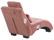Chaise longue SIMORRE con altoparlante Bluetooth integrato Velluto Rosa pastello_823098