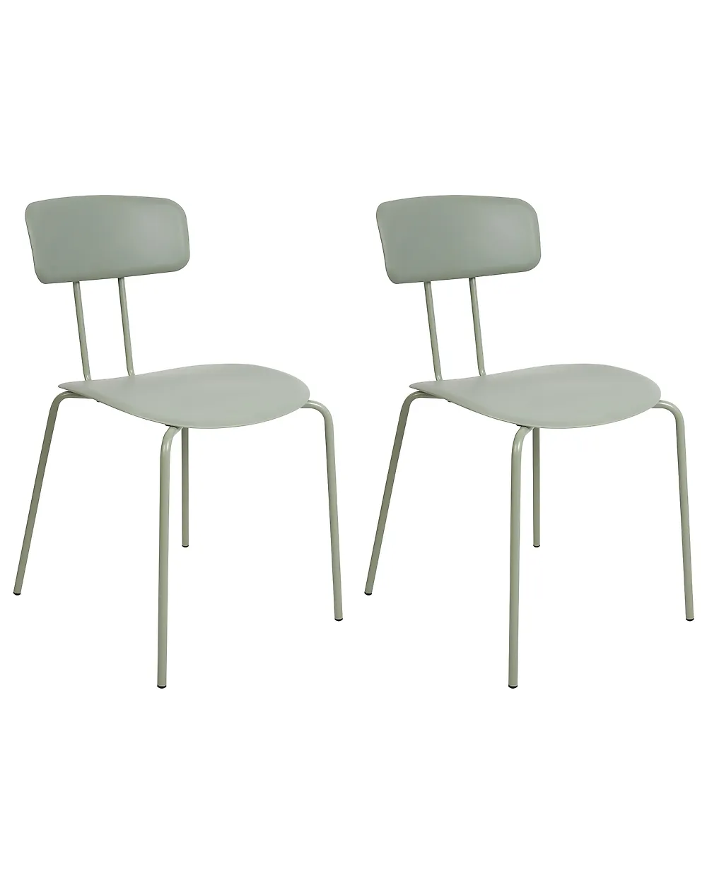 Beliani Set 2 Sedie Da Giardino In Metallo Verde – Stile Retrò, Robuste E Eleganti