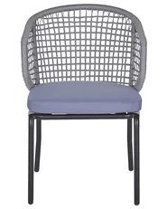 Set di 2 sedie da giardino con cuscini PALMI Metallo Grigio_808206