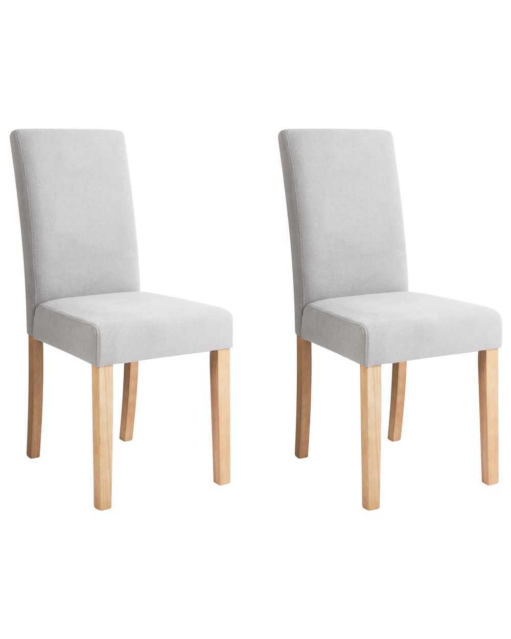 Set of 2 Dining Chairs BROADWAY Fabric Grey
