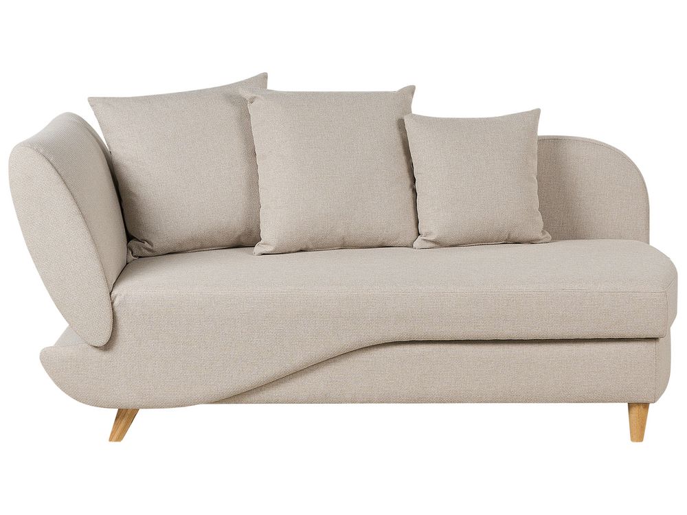 Chaise lounge sofa with storage outlet