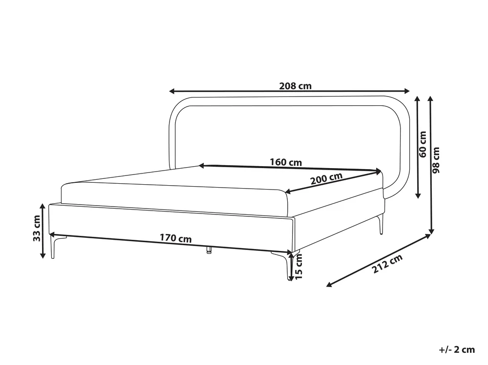 Bett mit Lattenrost Samtstoff SUZETTE 160 x 200 cm Hellgrau_989486