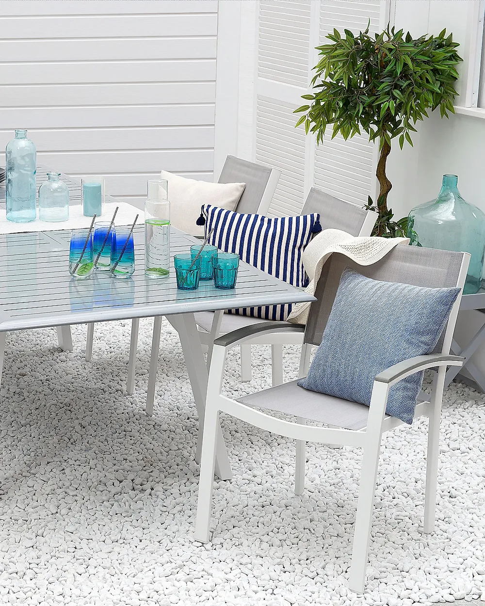 Set of 2 Garden Chairs PERETA Metal Grey_1182854