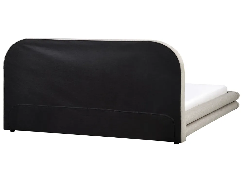Waterbed Faux Linen LAVARDENS 180 x 200 cm (EU Super King) Taupe_971091