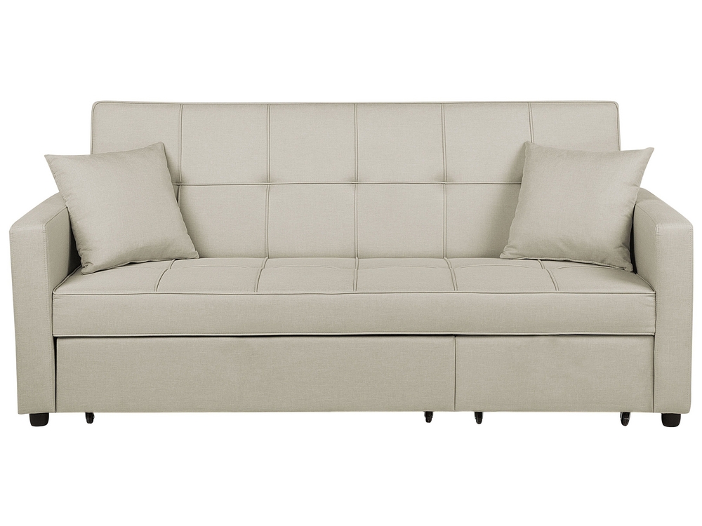 Fabric Sofa Bed Beige GLOMMA Beliani