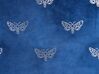Set med 2 sammetskuddar fjärilsmönster 45 x 45 cm blå YUZURI_857853