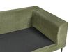 Right Hand Fabric Corner Sofa Green FLAM_934603