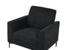 Fabric Living Room Set Black FENES_897859