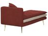 Left Hand Fabric Chaise Lounge Red GONESSE_927611