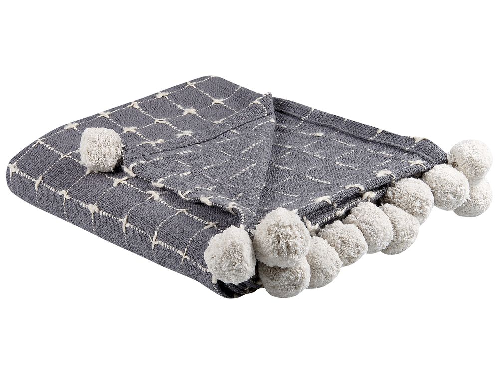 Blanket YASAM Cotton 125 x 150 cm Dark Grey