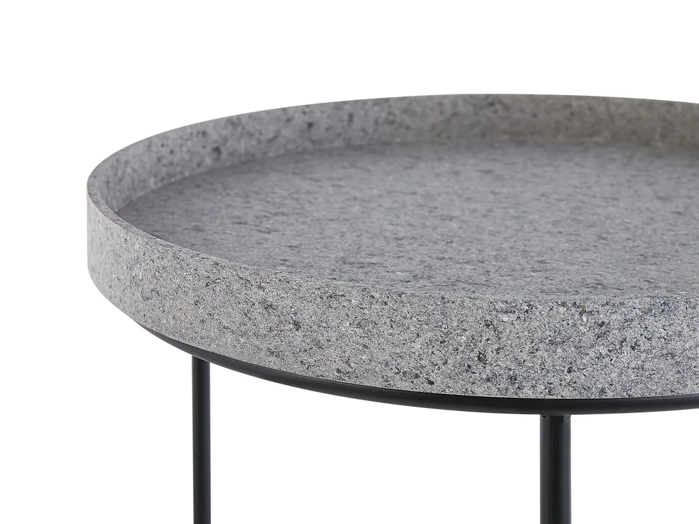 Set of 3 Side Tables TEXON Black_791132