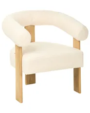 Armchair ILBRO Boucle Off-White/ Light Brown_984756