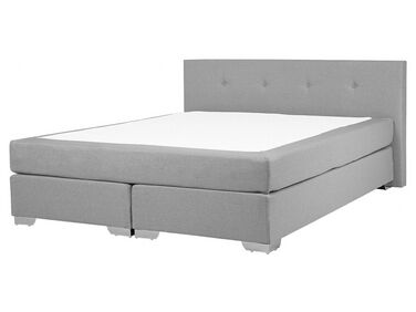 Kontinentální postel, CONSUL, světle šedá, 160x200 cm