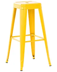 Conjunto de 2 sillas de bar CABRILLO Metal Amarillo_1165837