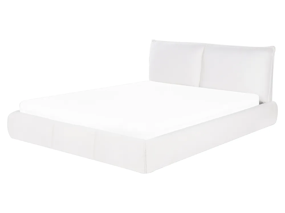 Wasserbett Bouclé VINAY 160 x 200 cm Weiß_945831