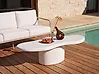 Coffee Table CONZA 57 cm 120 cm Terrazzo Effect White