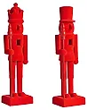 Set of 2 Figurines FLATEY 40 cm Nutcracker Red