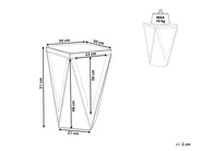 Side Table LUXEY Glass Mirrored Silver_850884