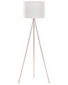 Tripod Floor Lamp White with Copper VISTULA_706186