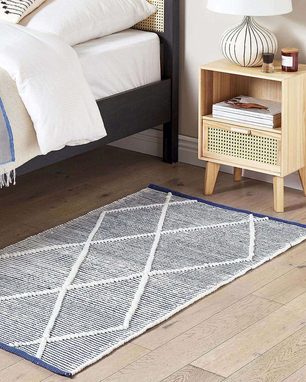 Tapis SYNOPA Bleu 80 x 150 cm Coton_1179335