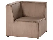Modular Corner Sofa 4 Seater LEMVIG with Ottoman Corduroy Dark Beige Right Hand_1053335