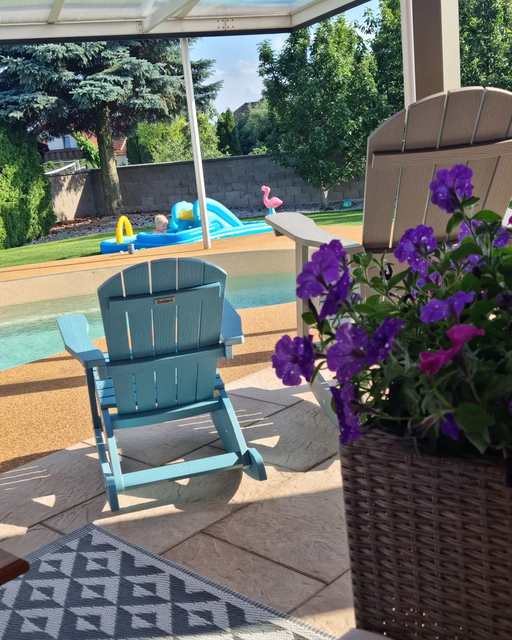 Garden Rocking Chair ADIRONDACK Light Grey_929992