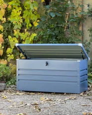 Coffre de rangement CEBROSA 132 cm 62 cm Métal Bleu_1177415