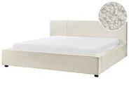 Bed Boucle MIRANDE 180 x 200 cm (EU Super King) Off-White_943333