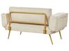 Sovesofa fløyel Beige SAARELA_932772