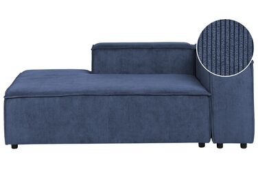Right Hand Jumbo Cord Chaise Lounge Blue APRICA