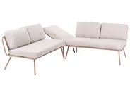 Garden Corner Sofa with Table 4 Seater CACCAMO Beige_1064173