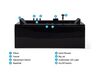 Left Hand Whirlpool Bath with LED 1830 x 900 mm Black VARADERO_787095