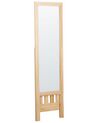 Standing Mirror with Shelf Light Wood LUISANT _830396