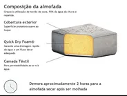 Sofá de jardim de canto com repousa-pés 7 lugares AREZZO Cinzento à direita_825171