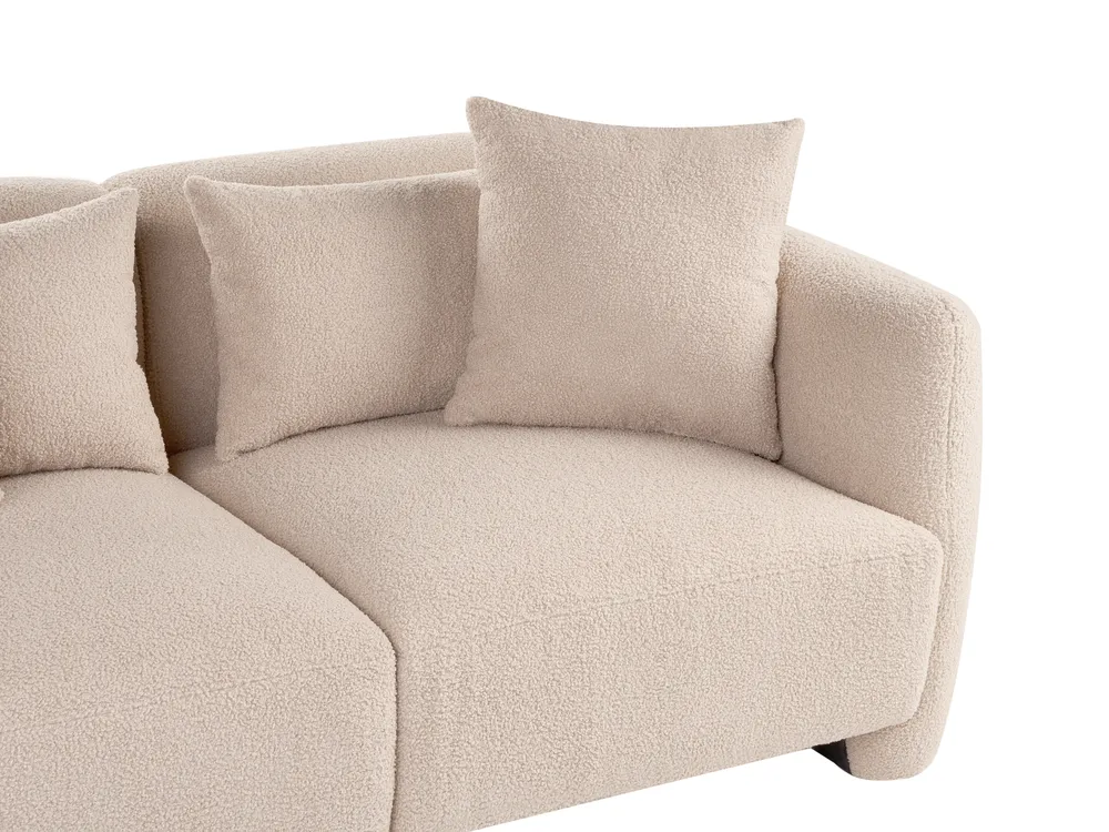 Sofa 3 Seater EKENES Boucle Beige_1074483