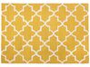 Tappeto rettangolare in cotone giallo 160x230 cm SILVAN_797342