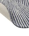 Tapis ovale en laine 140 x 200 cm blanc et gris graphite ZABOL_866796
