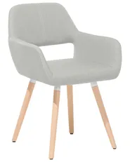 Set di 2 sedie da pranzo CHICAGO Tessuto Grigio chiaro_743963