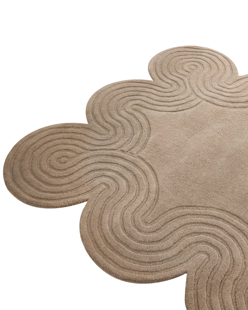 Rug MALVAN Taupe 160 x 230 cm Wool_1036920